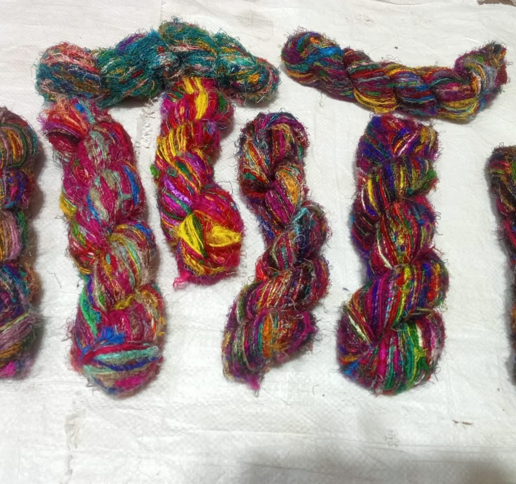 Hand Spun Silk Yarns