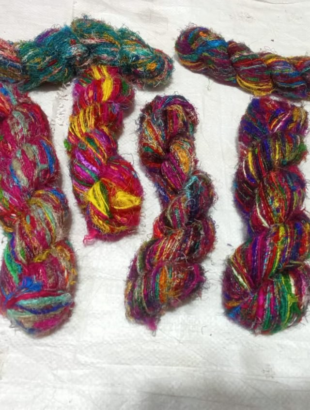 Hand Spun Silk Yarns